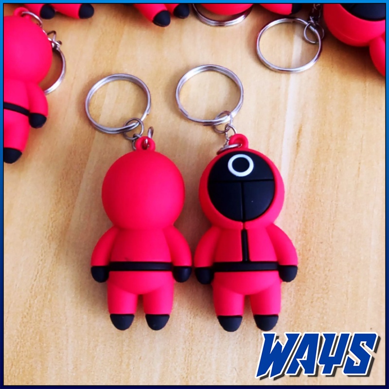 [G021] Squid Game 3D Gantungan Kunci Karakter Model Bentuk Korea Lucu Unik / Keychain Rubber Ganci