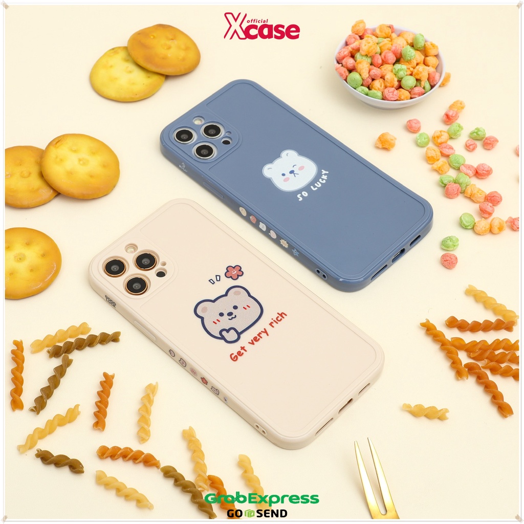 Lucky Bear Soft Case Full Protection for 6 7 8 6+ 7+ 8+ SE 11 12 Mini Pro Max