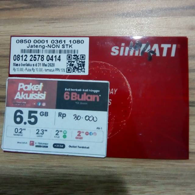 Perdana Telkomsel OMG 6,5Gb
