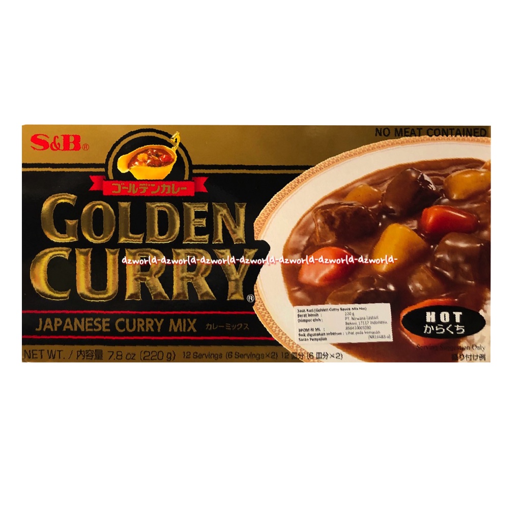 S&amp;B Golden Curry 220gr Japanese Curry Mix Mild Medium Hot Extra Hot Saus Kari Jepang Japan Sauce Saos SB