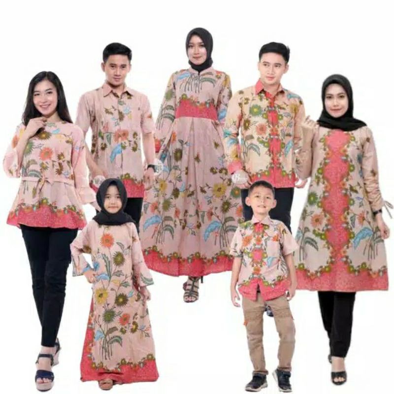 Seragam Keluarga Batik Couple Motif Encim - Batik Couple Keluarga Dan Anak Modern Terbaru 2022