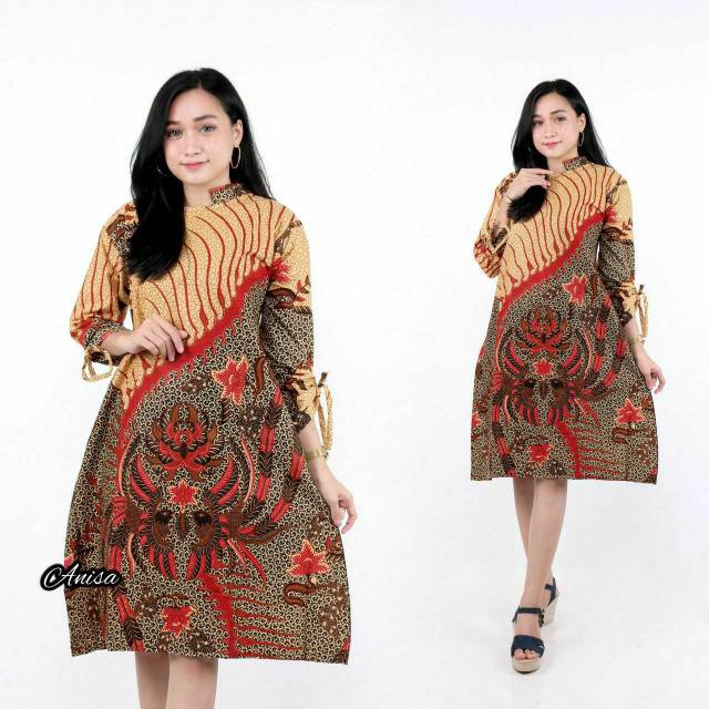 SIZE M L XL TUNIK BATIK ATASAN WANITA BATIK BAJU KANTOR