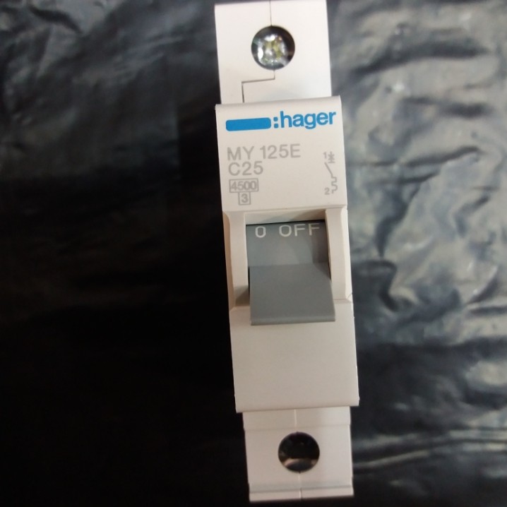 Hager MCB 1Phase 2A, 4A, 6A, 10A, 16A, 20A, 25A, 32A, 40A