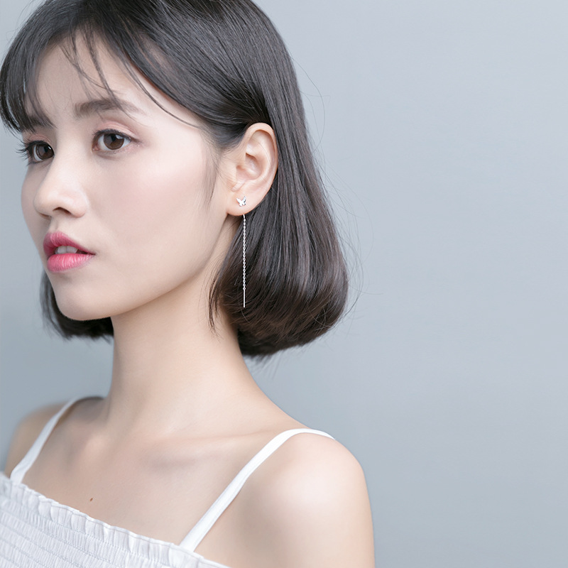 Anting Rumbai Desain Kupu-Kupu Gaya Korea Untuk Wanita