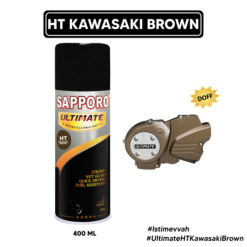 Sapporo Ultimate HT02 Hi Temp Kawasaki Brown / Cat Spray Semprot Aerosol Terbaik