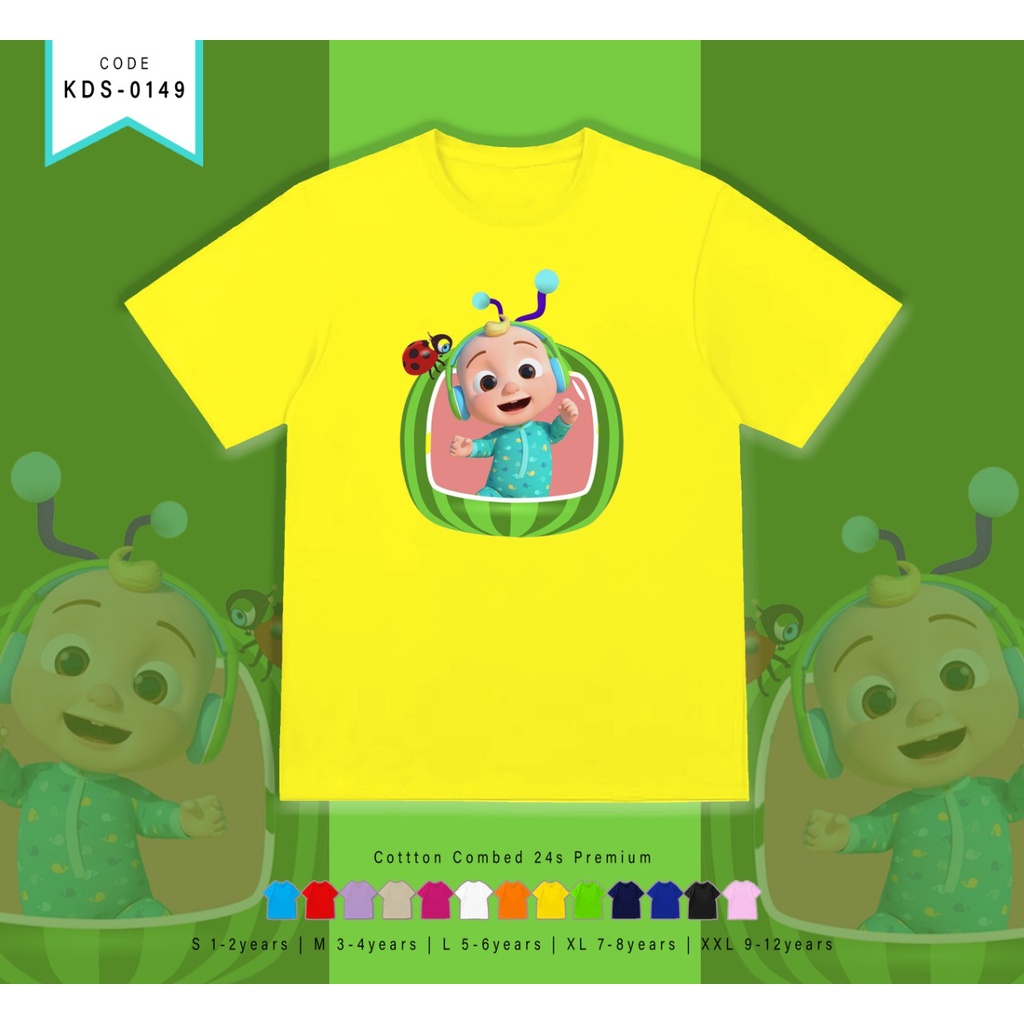 T-SHIRT / KAOS ANAK-ANAK TERMURAH BERGAMBAR COCO MELON SEMKA BABY - TERIMA CUSTOM KAOS KELUARGA