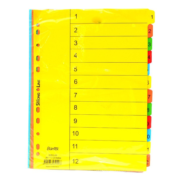Bantex 6051-00 Carton Index A4 1-12
