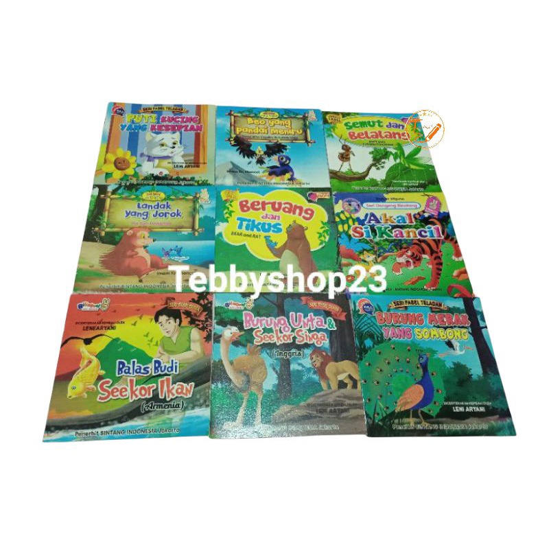 Buku seri mengenal hewan  2 Bahasa bergambar dan berwarna untuk anak