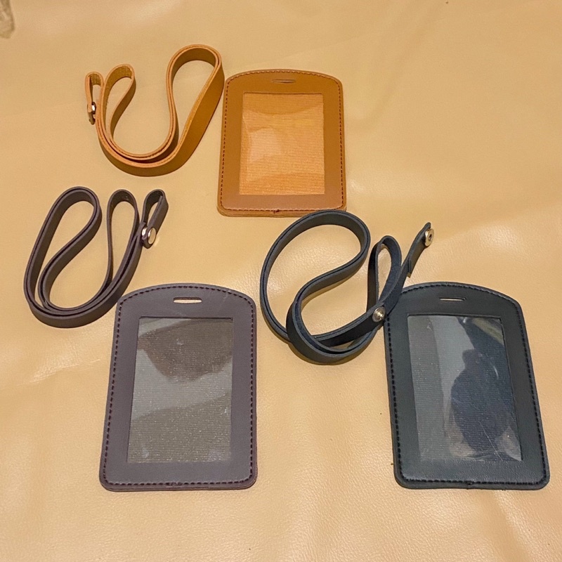 

Premium Leather Name Tag Lanyard | Gantungan ID Card Kulit • Kiku Stuffs