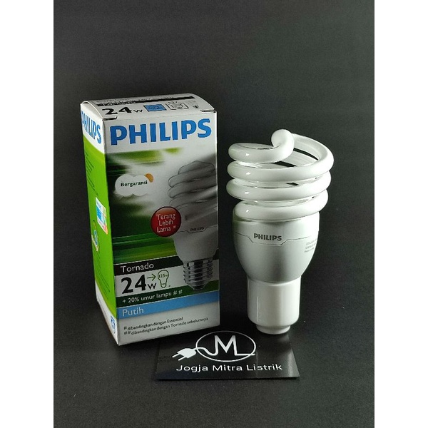 LAMPU PHILIPS TORNADO / LAMPU SPIRAL PHILIPS 24 WATT PUTIH