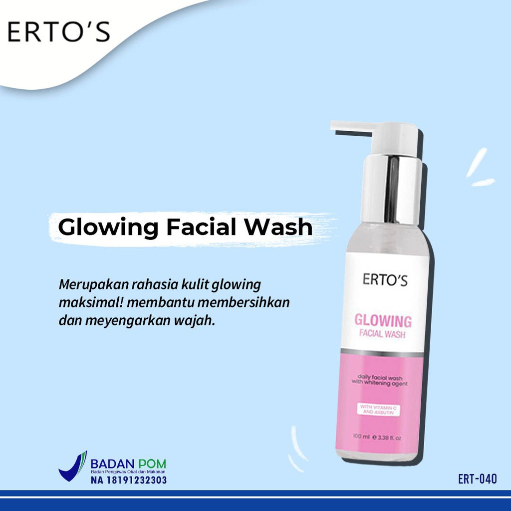 [COD] FACIAL WASH GLOWING SERIES Membersihkan Wajah dari Debu Kotoran dan Bakteri l BPOM