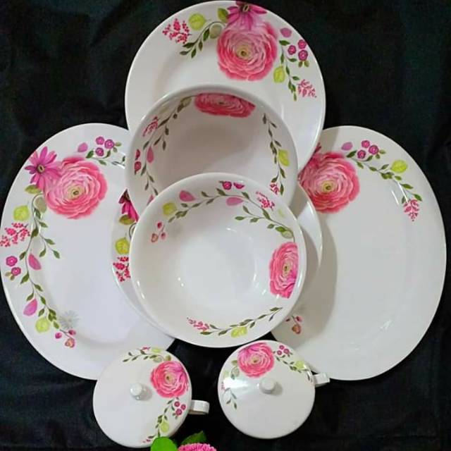 Piring set melamine onyx