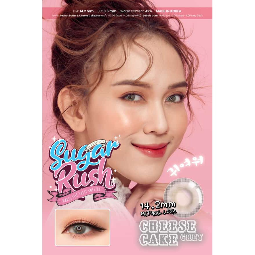 Softlense SUGAR RUSH X2 MINUS (-3.25 s/d -6.00) BY EXOTICON softlen / softlense BS