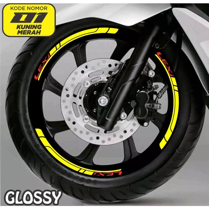 Stiker Lis Velg Motor All Yamaha Lexi Cutting Sticker Pelk