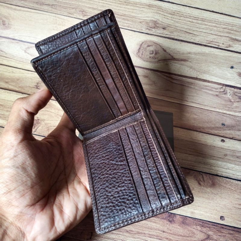 Dompet Kulit Polos Jeruk Dompet 3 in 1 Asli kulit