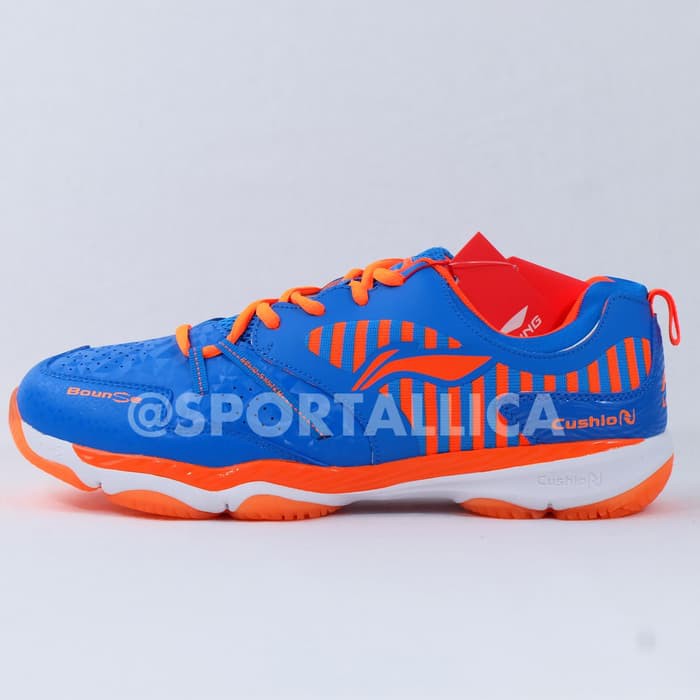 Sepatu Badminton Li-Ning / LiNing AYTN073 Ranger Lite II Blue/Orange - Blue Orange- Size 43 265mm