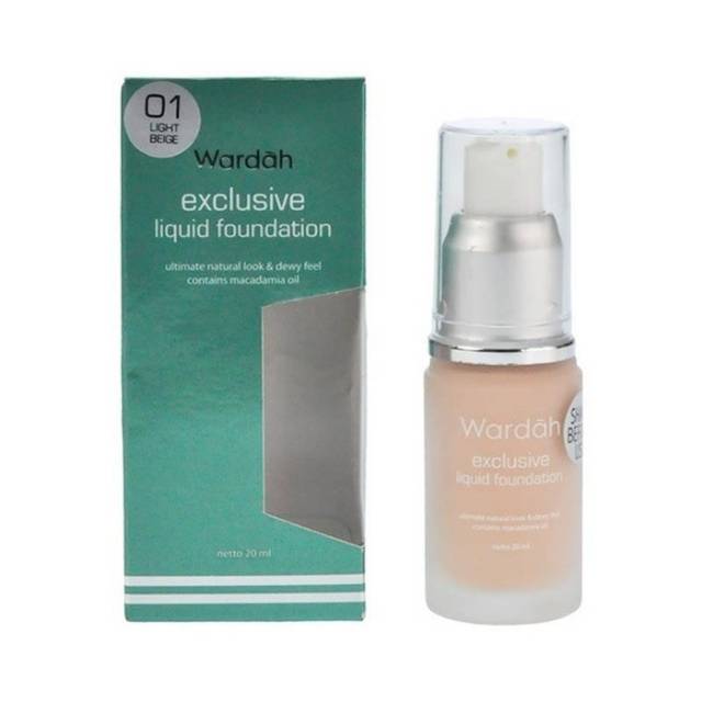 ORIGINAL Wardah Exclusive Liquid Foundation Alas Bedak Cair SPF 30 20ml