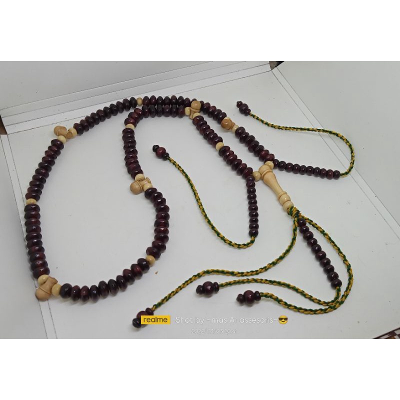 tasbih atijani Maroco model pipi benang rajut warna warni.