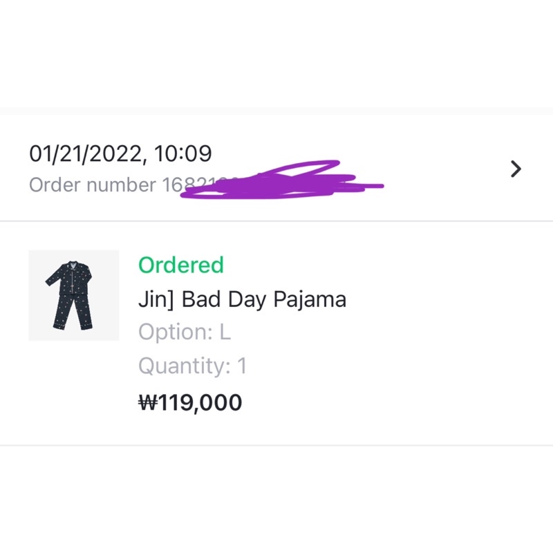 JIN Bad Day Pajama BTS Artist made Collection