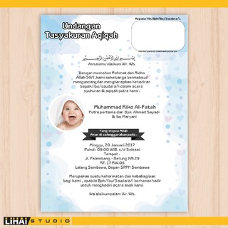 42 Contoh Desain Undangan Aqiqah Anak Gratis Terbaru