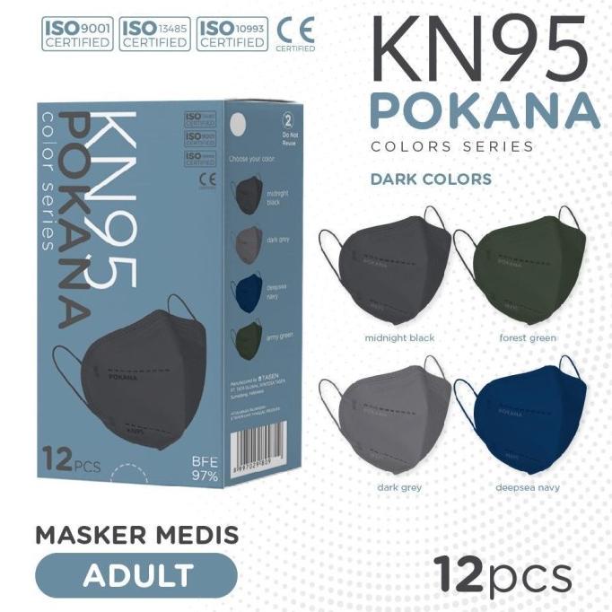 BRG BARU Masker Medis KN95 POKANA Mask Dewasa Adult Variasi Warna