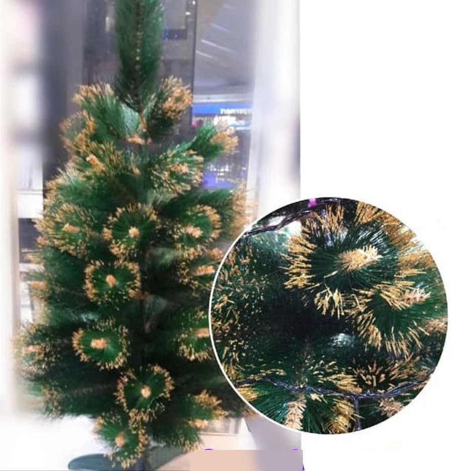 XPTG-90 90cm pohon natal pine jarum salju gold import christmas tree dekorasi