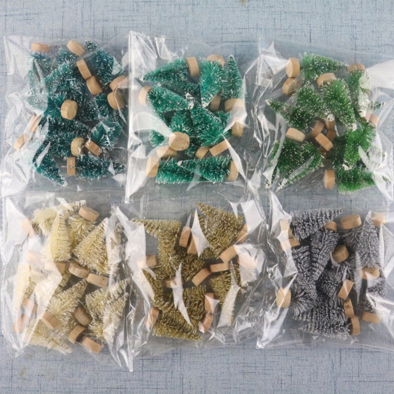 12pcs Pohon Natal Mini Untuk Dekorasi Meja Rumah