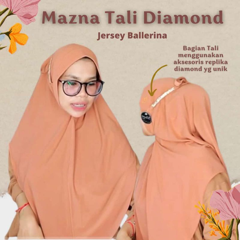 Hijab Jersey TALI DIAMOND Bergo Terbaru Ori Mazna (Doa Ibu)