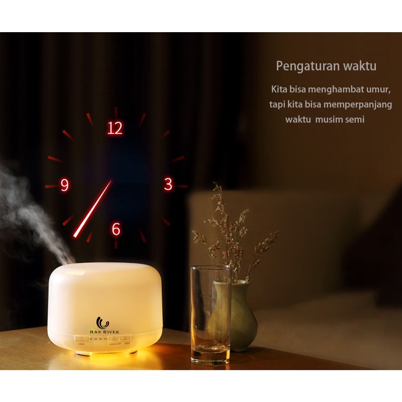 Diffuser Aromaterapi 14W Kapasitas tinggi Humidifier 500ml portable one year warranty