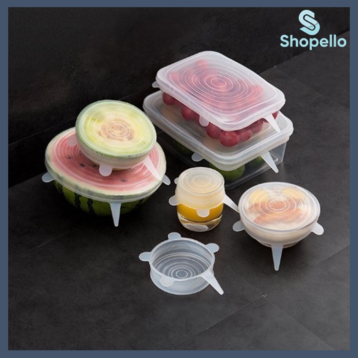 SHOPELLO - 6 in 1 Stretch Bowl Cover Lid Silicone food cover