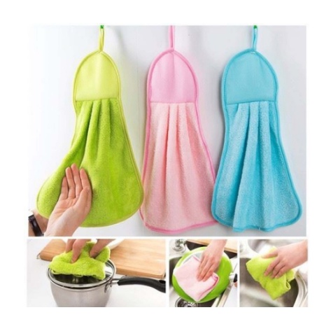 Lap Tangan Handuk Polos / Kain Lap Gantung Dapur Serbaguna Warna-warni