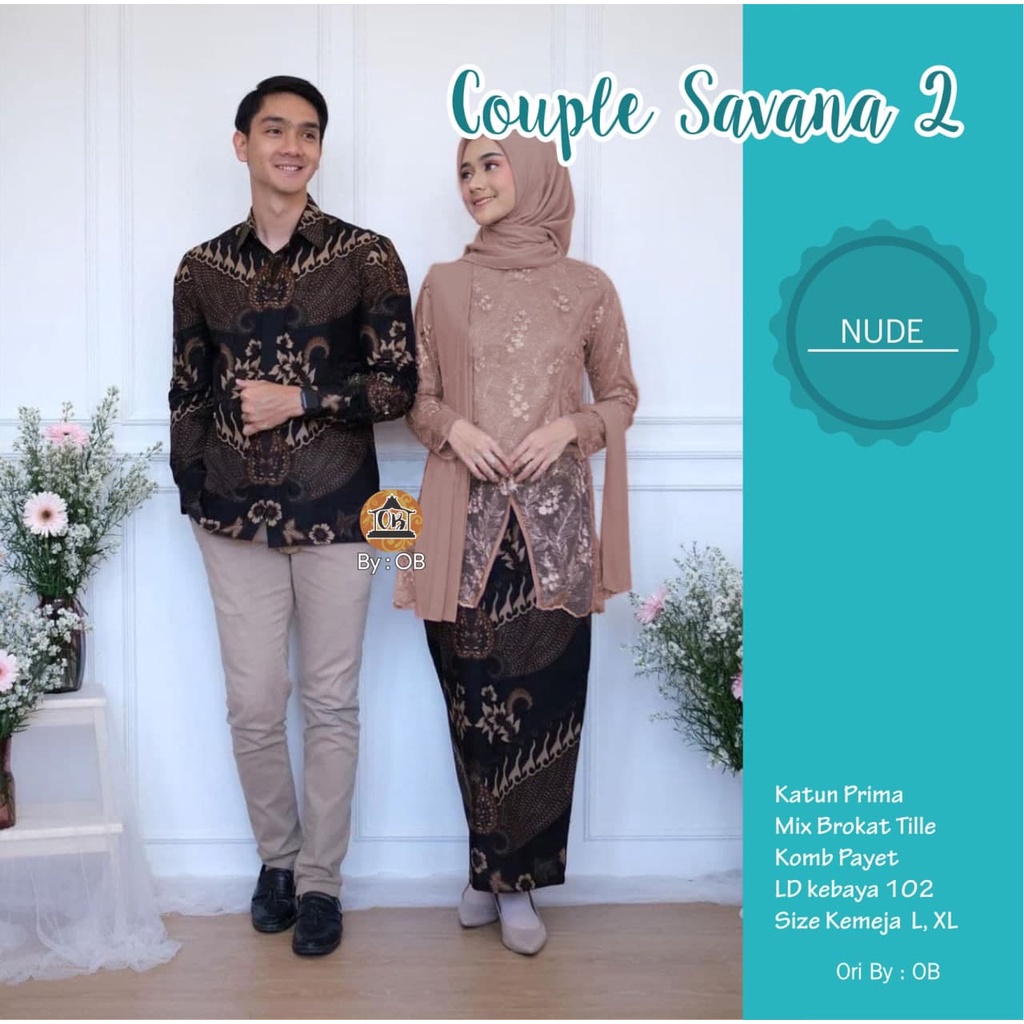 Kebaya Couple Modern Kebaya Tunangan Lamaran Wisuda WIDBATIK - Kebaya Couple Modern, Kebaya Tunangan Lamaran, Kebaya Wisuda, Kebaya Kondangan, Batik Couple