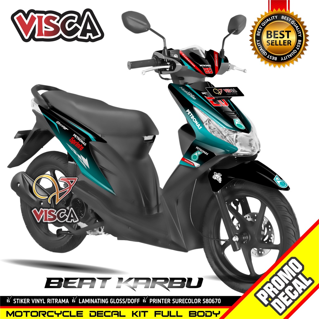 Decal Beat Karbu Full Body Stiker Beat Karbu Full Body Striping Beat Karbu Lama Variasi Terbaru Stri