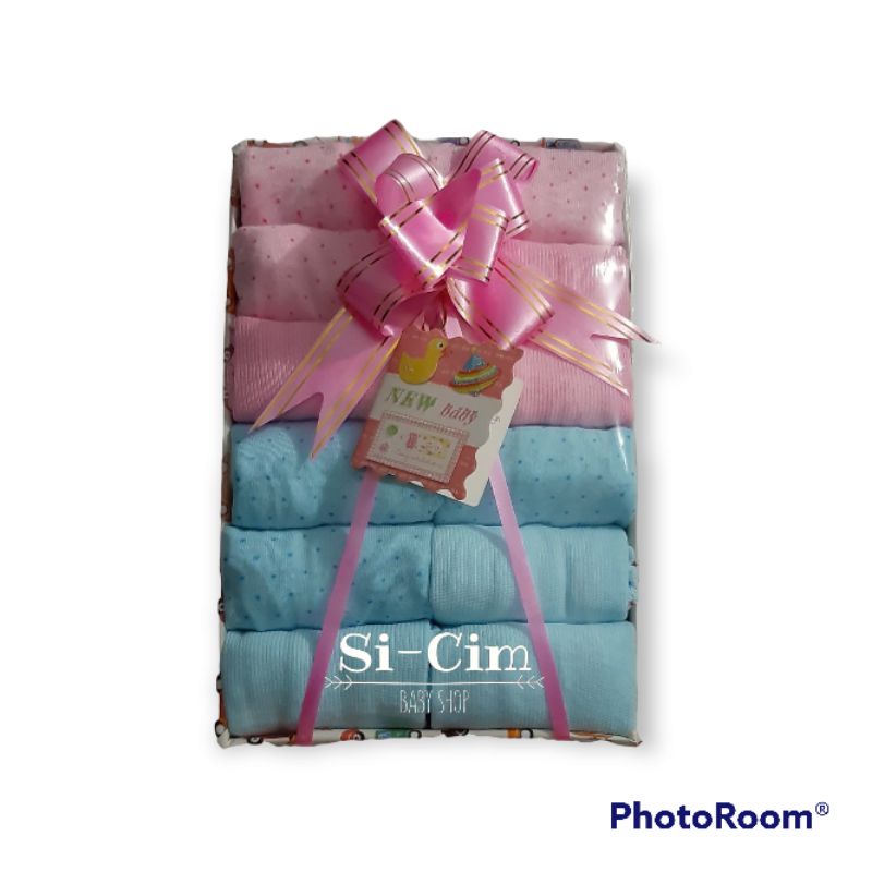 KADO SAMBANG BAYI BARU LAHIR/KADO LAHIRAN NEWBORN [SINGLET & CELANA POP]BISA CUSTOM BABY GIFT/PARCEL-1