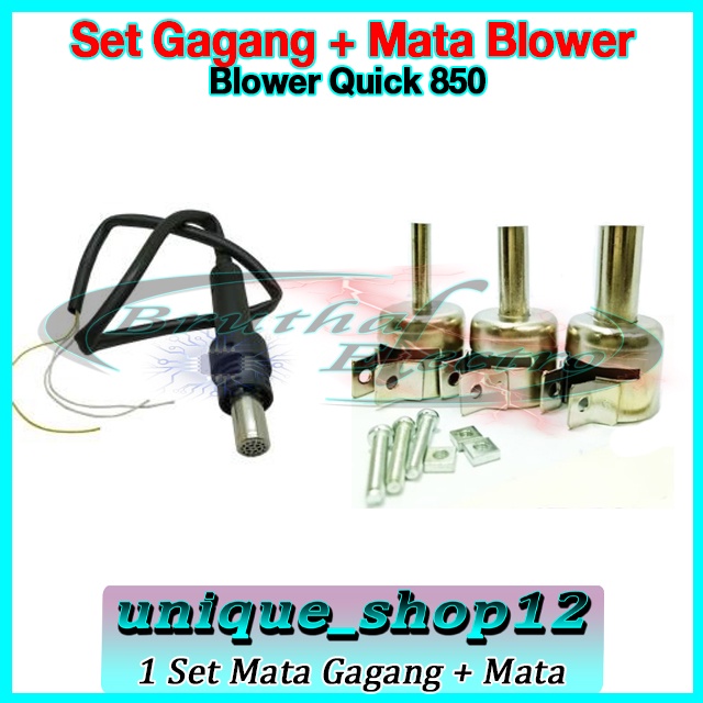 Gagang Solder Blower 3 Kabel 1 Set Mata Blower 850 Analog Quick