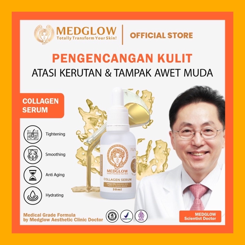 MEDGLOW CLINIC Collagen Serum | Aesthetic Skincare Anti Aging Firming Lifting Pengencangan BPOM