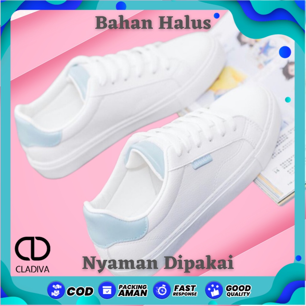 Sepatu Sneakers Wanita BEIER Spatu Sneaker Putih Perempuan Cewe Cewek FSH153 Cladiva