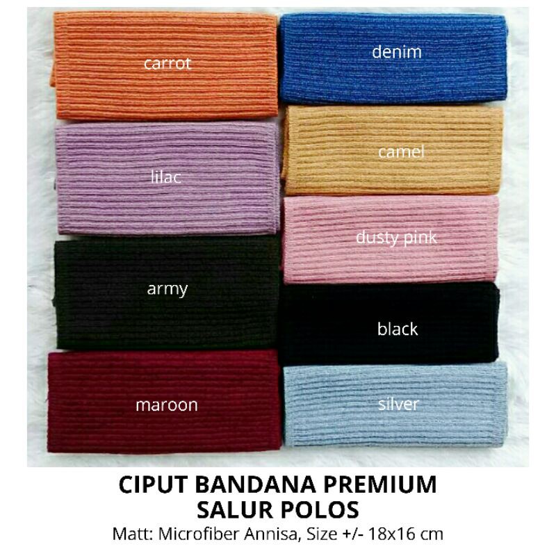 Inner Ciput Bandana Rajut Premium Polos Annisa Ori (Salur) Murah