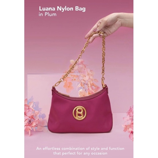 Luana Nylon bag Buttonscarves Plum