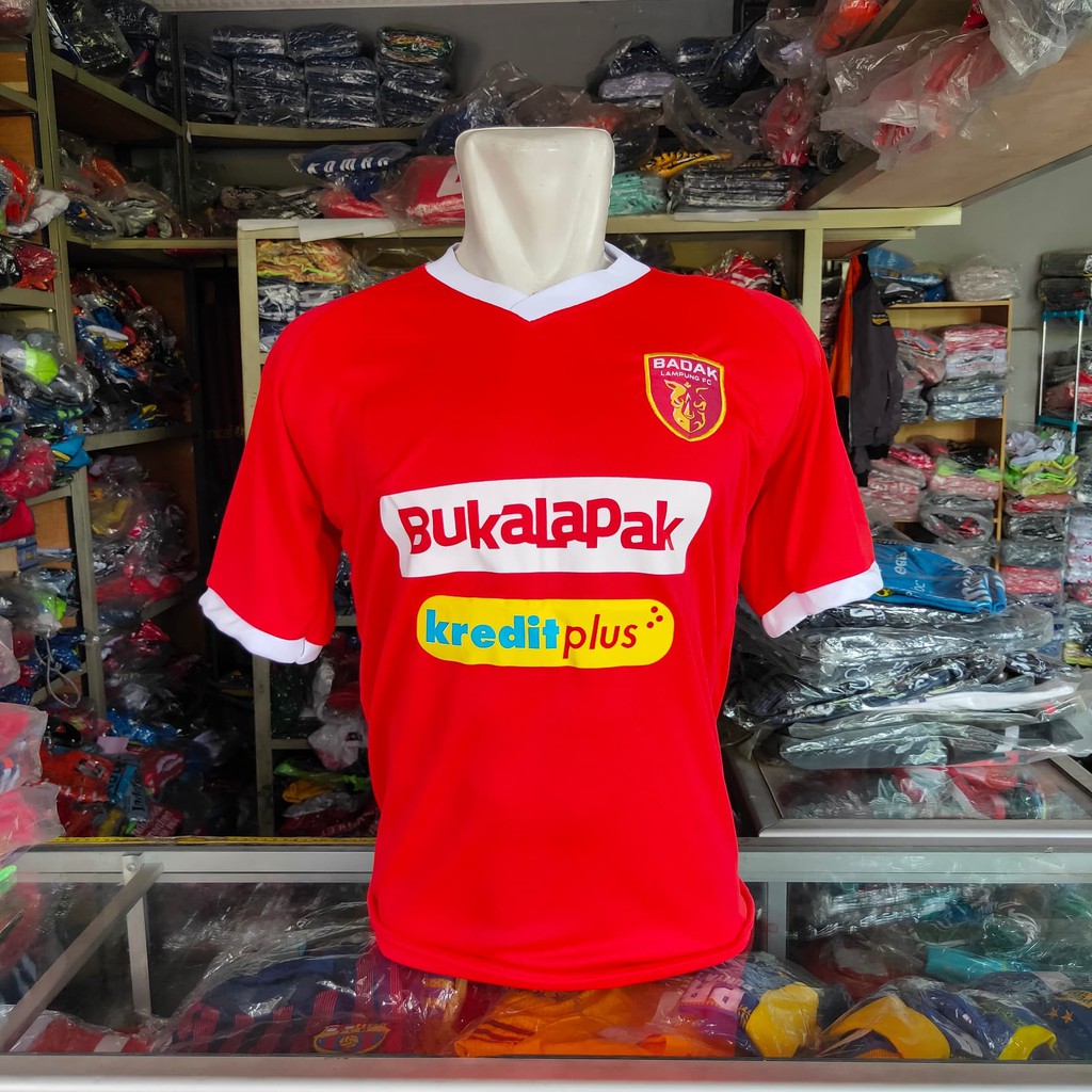Jersey Baju Bola Badak Lampung Home Merah Lokal Liga 1