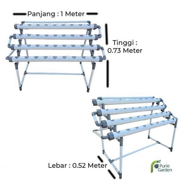 Paket Instalasi Modul Hidroponik DFT 36 Lubang Purie Garden PG SBY