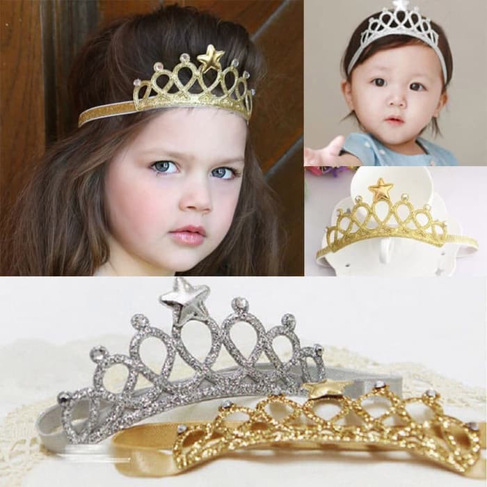 Bando Bandana Crown Mahkota Bayi Anak Perempuan