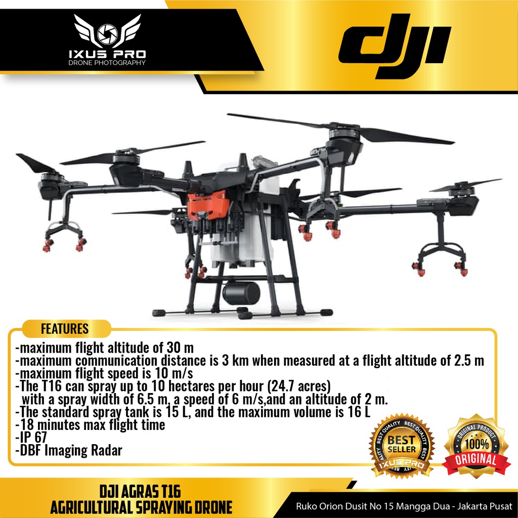 DJI Agras T16 Agricultural Spraying drone