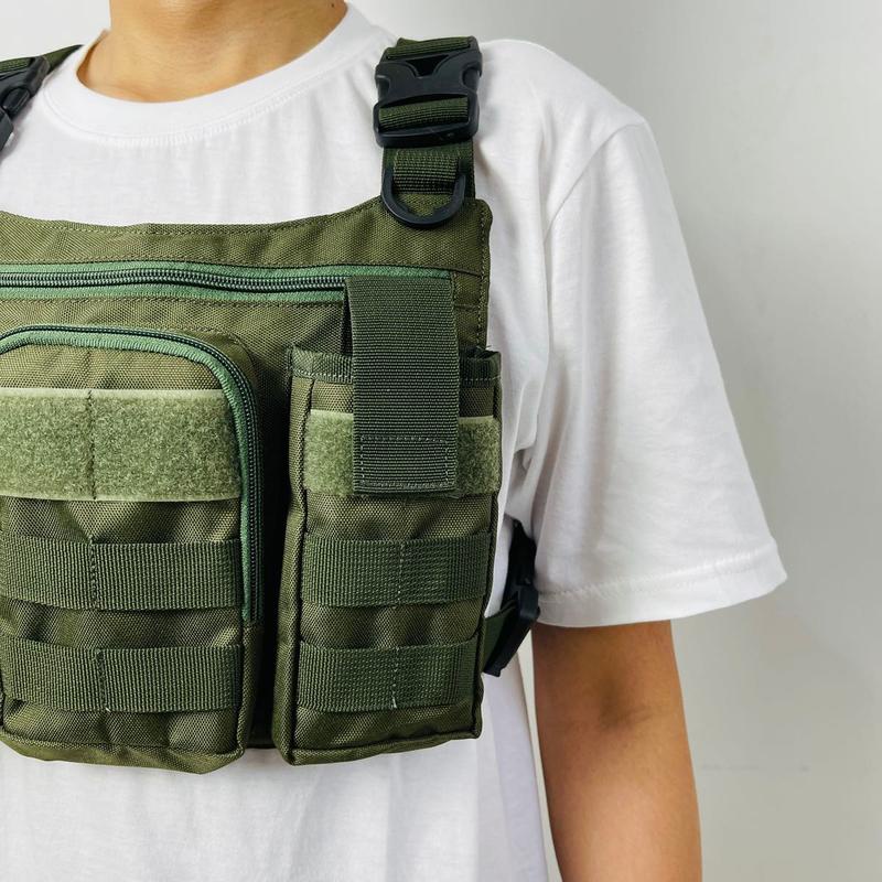 Tas Dada Pria Green Army Three Pocket
