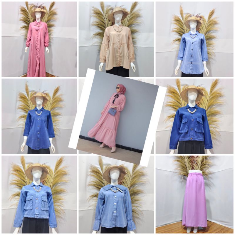 CUCI GUDANG FASHION WANITA KEMEJA JEANS DI BAWAH 40.000