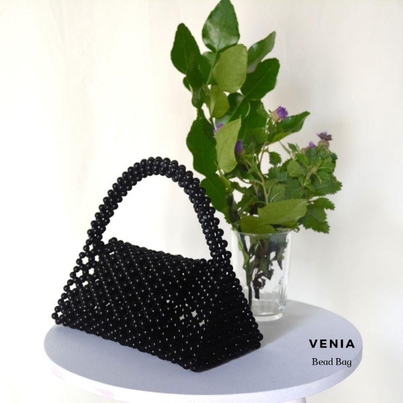 Venia Bead Bag, Tas Manik Manik, Tas Manik, Pearl Bead Bag