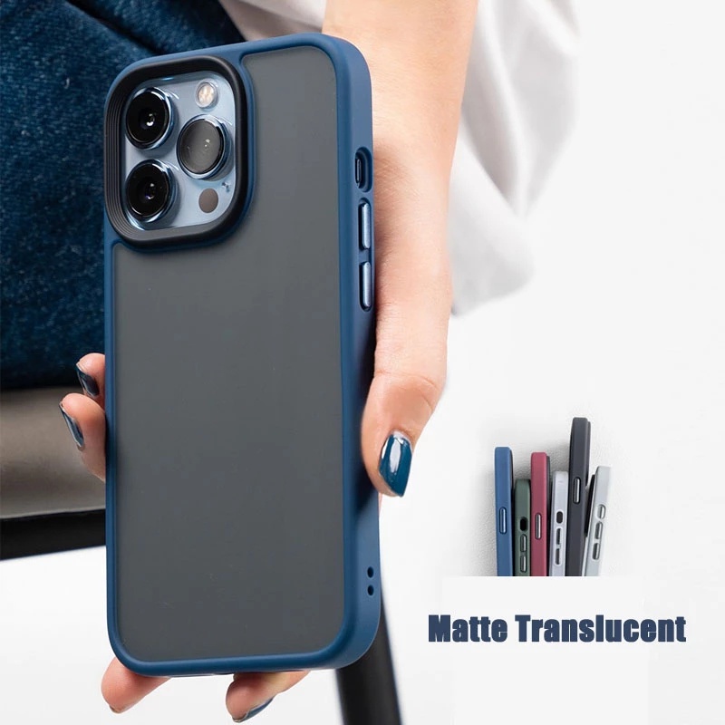 Case Pelindung Lensa Kamera Bahan PC Matte Metal Untuk iPhone 13 Pro max 12 Pro max 11 Pro max 7 PLus 8 PLus X XS