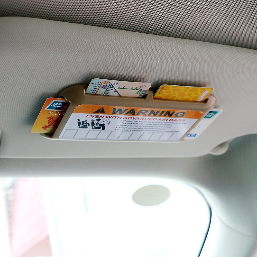 Car Sun Visor Card Holder Paste Type Pocket Organizer Sunshade Bag Auto Accessories