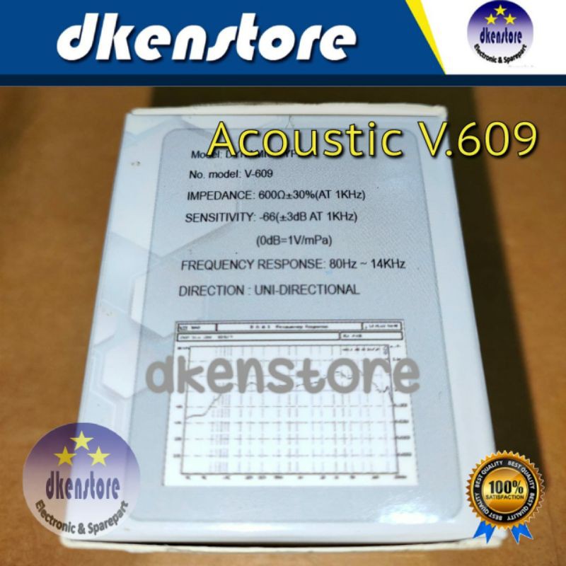 Spool Mic Acoustic V609 Sensitif buat Microphone Vocal kabel dan wireless Original