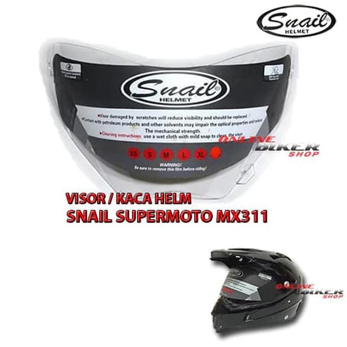 Hm83445- Kaca / Visor Helm Snail Supermoto Mx311 3F3U74Es